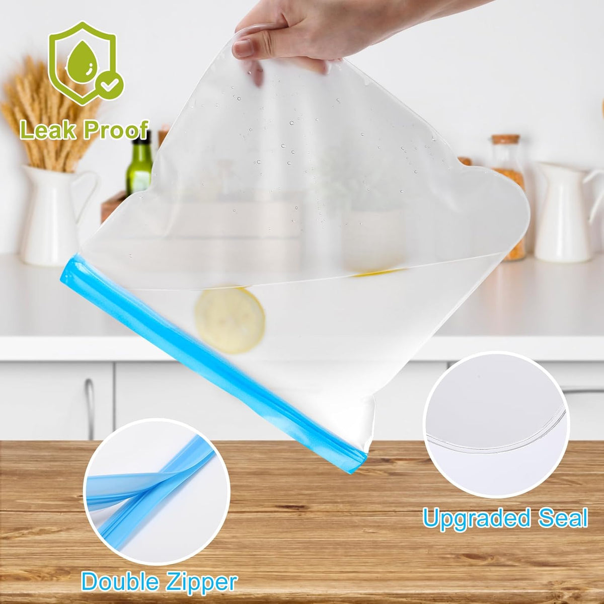 Reusable Sandwich Bags Dishwasher Safe, Reusable Quart Bags