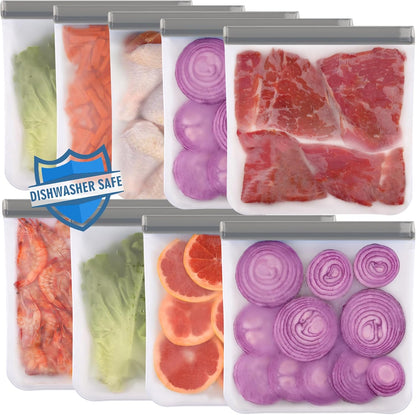 Reusable Sandwich Bags Dishwasher Safe, Reusable Quart Bags