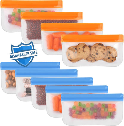 Reusable Sandwich Bags Dishwasher Safe, Reusable Quart Bags