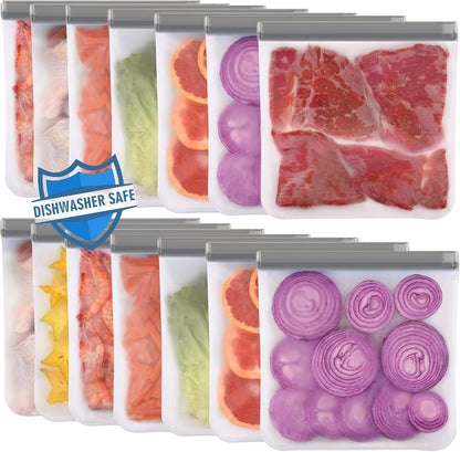 Reusable Sandwich Bags Dishwasher Safe, Reusable Quart Bags