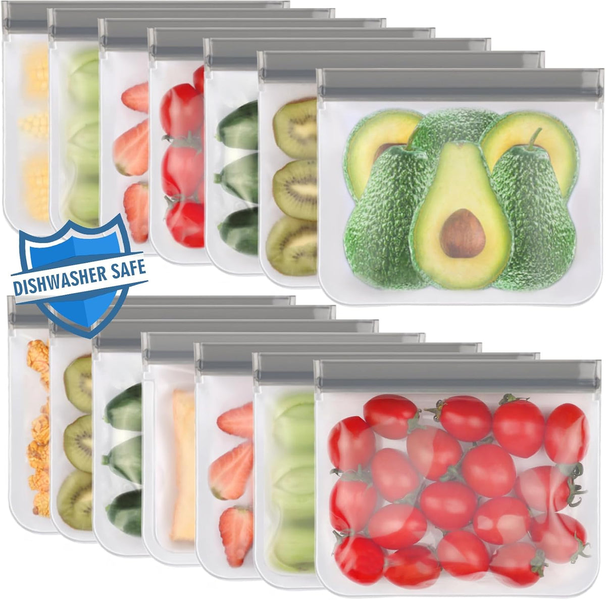 Reusable Sandwich Bags Dishwasher Safe, Reusable Quart Bags