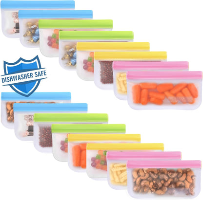 Reusable Sandwich Bags Dishwasher Safe, Reusable Quart Bags