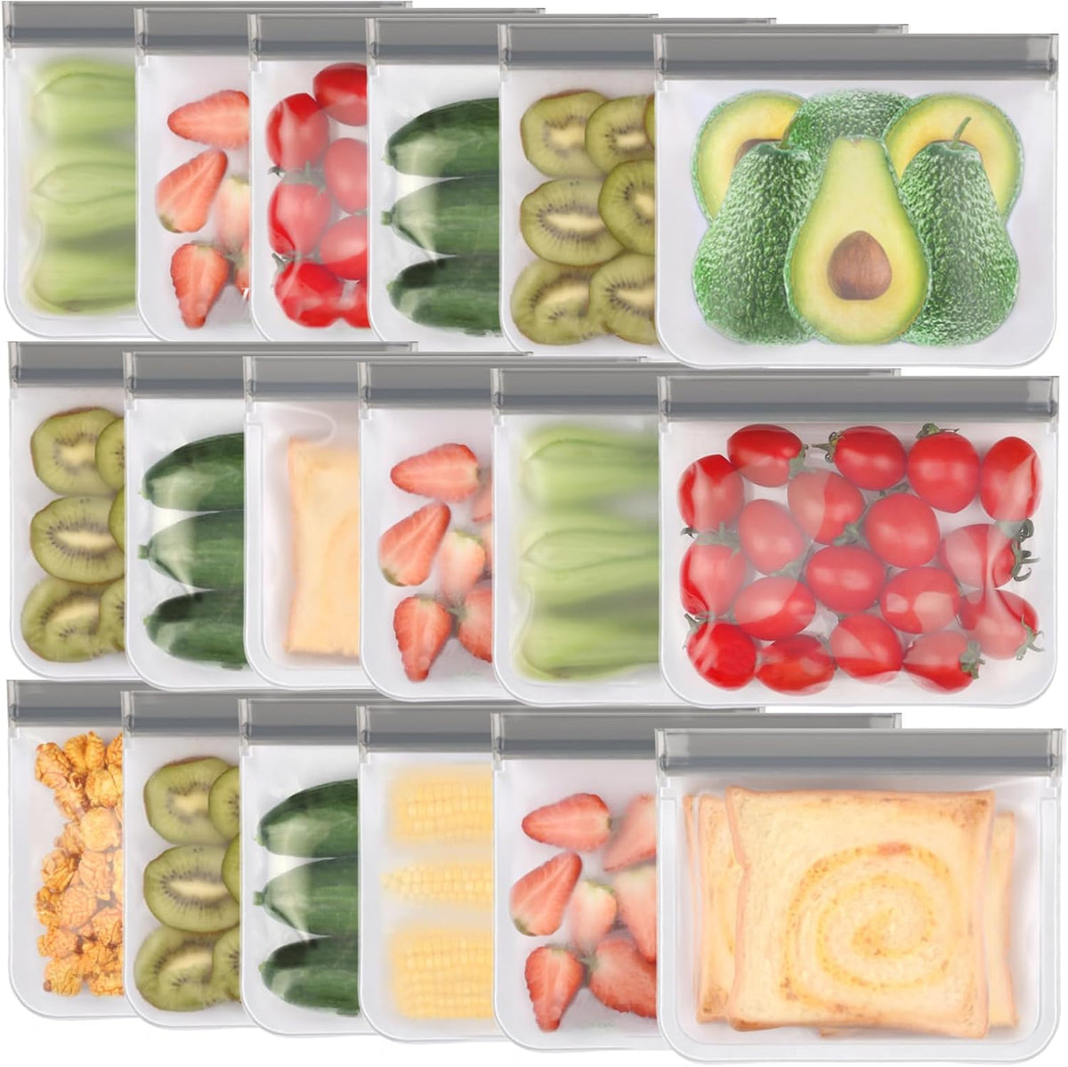 Reusable Sandwich Bags Dishwasher Safe, Reusable Quart Bags
