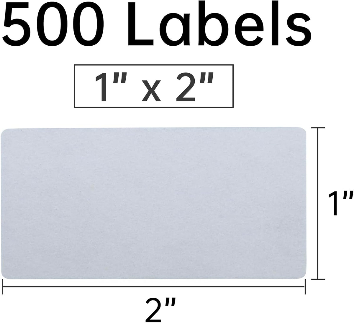 500 Pcs Blank White 1 x 2 Inch Dissolvable Labels