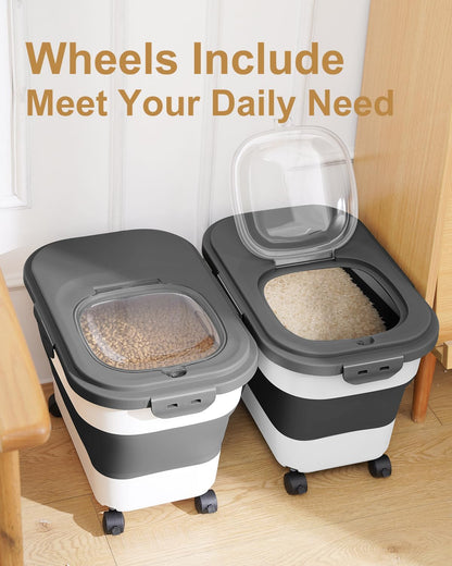 20-30 Lbs Rice Storage Container,Collapsible Food Storage Containers