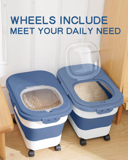 20-30 Lbs Rice Storage Container,Collapsible Food Storage Containers