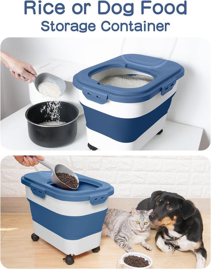 20-30 Lbs Rice Storage Container,Collapsible Food Storage Containers