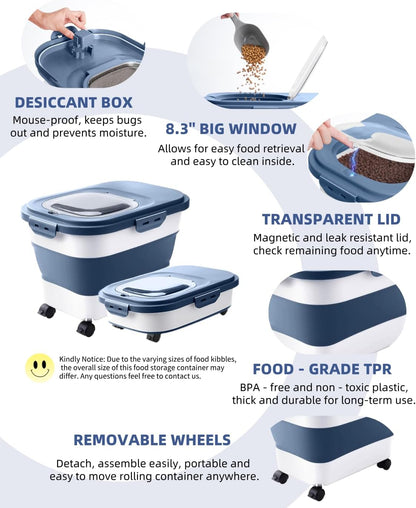 20-30 Lbs Rice Storage Container,Collapsible Food Storage Containers