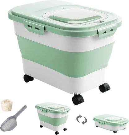 20-30 Lbs Rice Storage Container,Collapsible Food Storage Containers