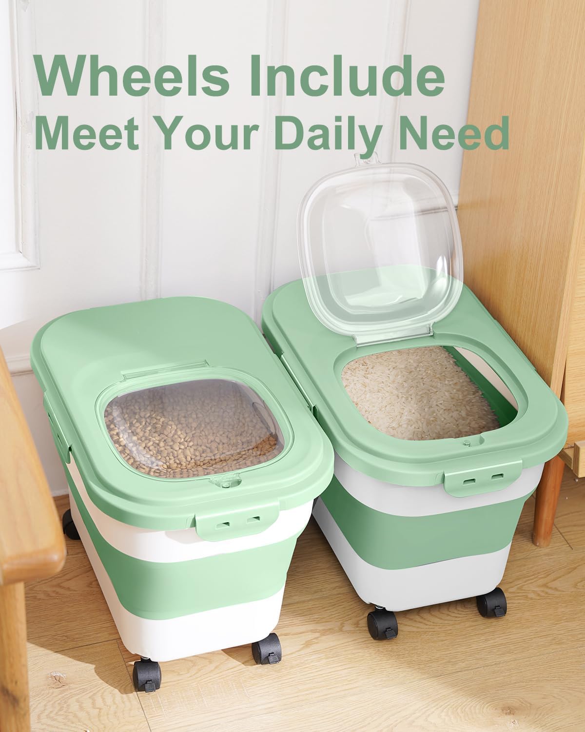 20-30 Lbs Rice Storage Container,Collapsible Food Storage Containers