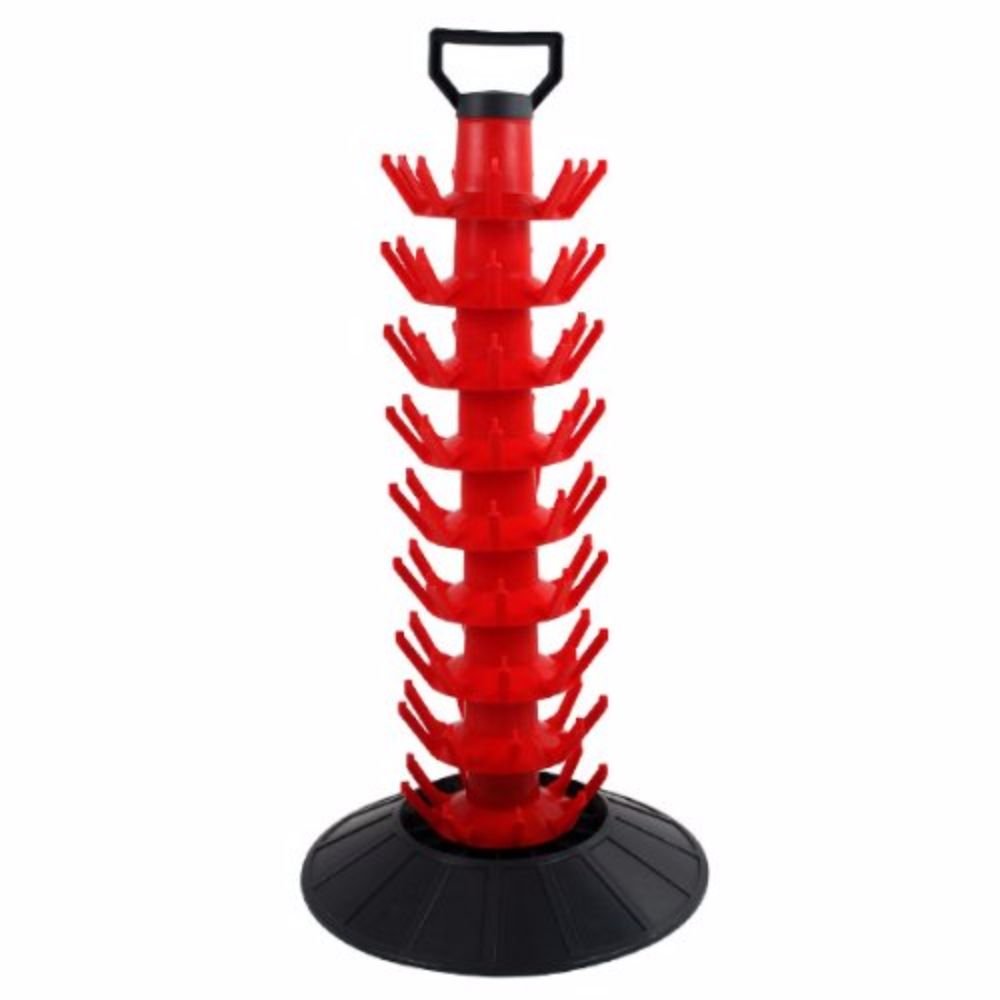 81-Bottle Drying Tree | Wine Bottle Drying Rack with Drainage Tray | Screw-Type Plastic Bottle Tree for Sanitizing & Drying
