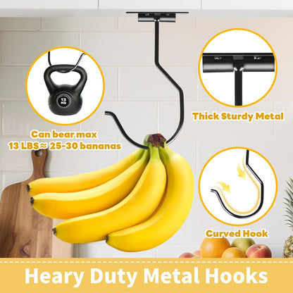 Self Adhesive Banana Hook Under Cabinet Folding Banana Hanger Holder