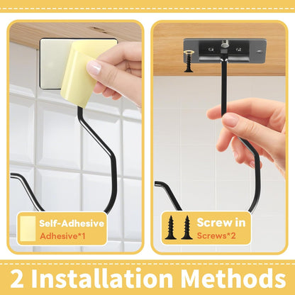 Self Adhesive Banana Hook Under Cabinet Folding Banana Hanger Holder