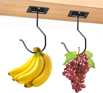 Self Adhesive Banana Hook Under Cabinet Folding Banana Hanger Holder