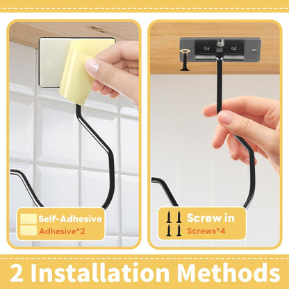 Self Adhesive Banana Hook Under Cabinet Folding Banana Hanger Holder