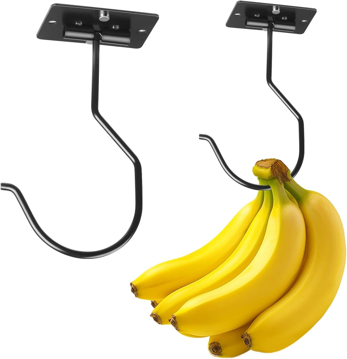 Self Adhesive Banana Hook Under Cabinet Folding Banana Hanger Holder