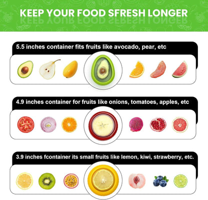 Avocado Saver and Onion Storage - Set of 4 Reusable Storage Containers for Fridge - Ideal for Potatoes, Tomato, Grapes, Garlic, Lemons