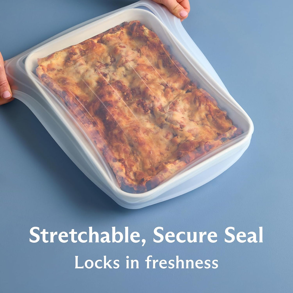 Reusable Silicone Rectangle Stretch Lid, Food Cover for 9x13 inch