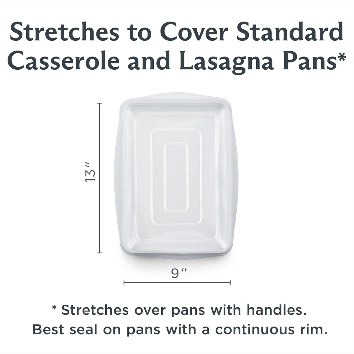 Reusable Silicone Rectangle Stretch Lid, Food Cover for 9x13 inch
