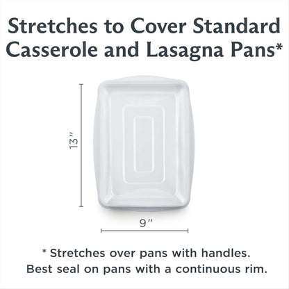 Reusable Silicone Rectangle Stretch Lid, Food Cover for 9x13 inch