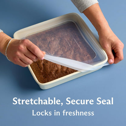 Reusable Silicone Rectangle Stretch Lid, Food Cover for 9x13 inch