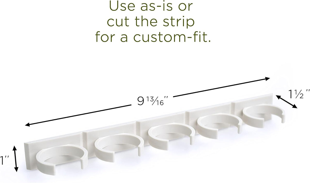 Spice Clip Grippers for Cabinet Doors, White, 15 Ct