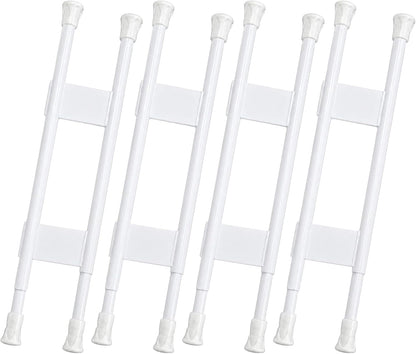 Double RV Refrigerator Bars, Adjustable Auto Refrigerator Rod Extends Between 15.9" and 28.6", Non-Slip Fridge Tension Rod for Camper Kitchen Cupboard Bookshelf