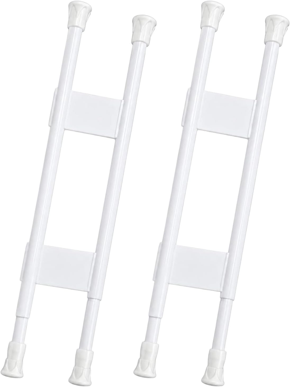 Double RV Refrigerator Bars, Adjustable Auto Refrigerator Rod Extends Between 15.9" and 28.6", Non-Slip Fridge Tension Rod for Camper Kitchen Cupboard Bookshelf