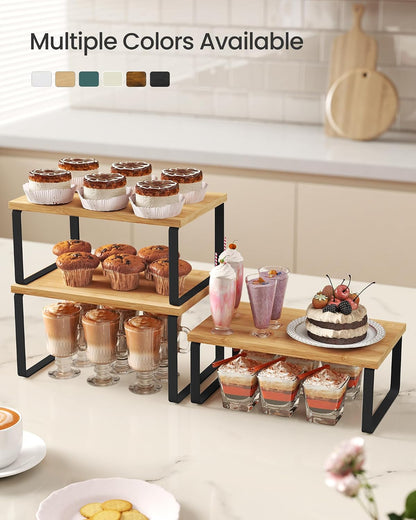 Cabinet Organizer Shelf, Set of 3 Spice Rack, Kitchen Storage | Hidden Litter Furniture, Discreet Cat House, Particleboard, MDF, 31.5x19.5x19.5 in, White, KADIN Collection UPCL013W01