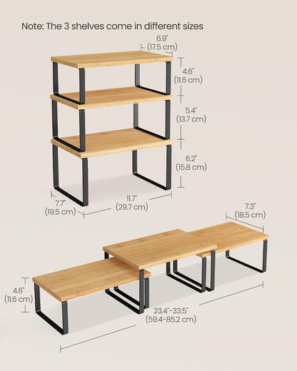 Cabinet Organizer Shelf, Set of 3 Spice Rack, Kitchen Storage | Hidden Litter Furniture, Discreet Cat House, Particleboard, MDF, 31.5x19.5x19.5 in, White, KADIN Collection UPCL013W01