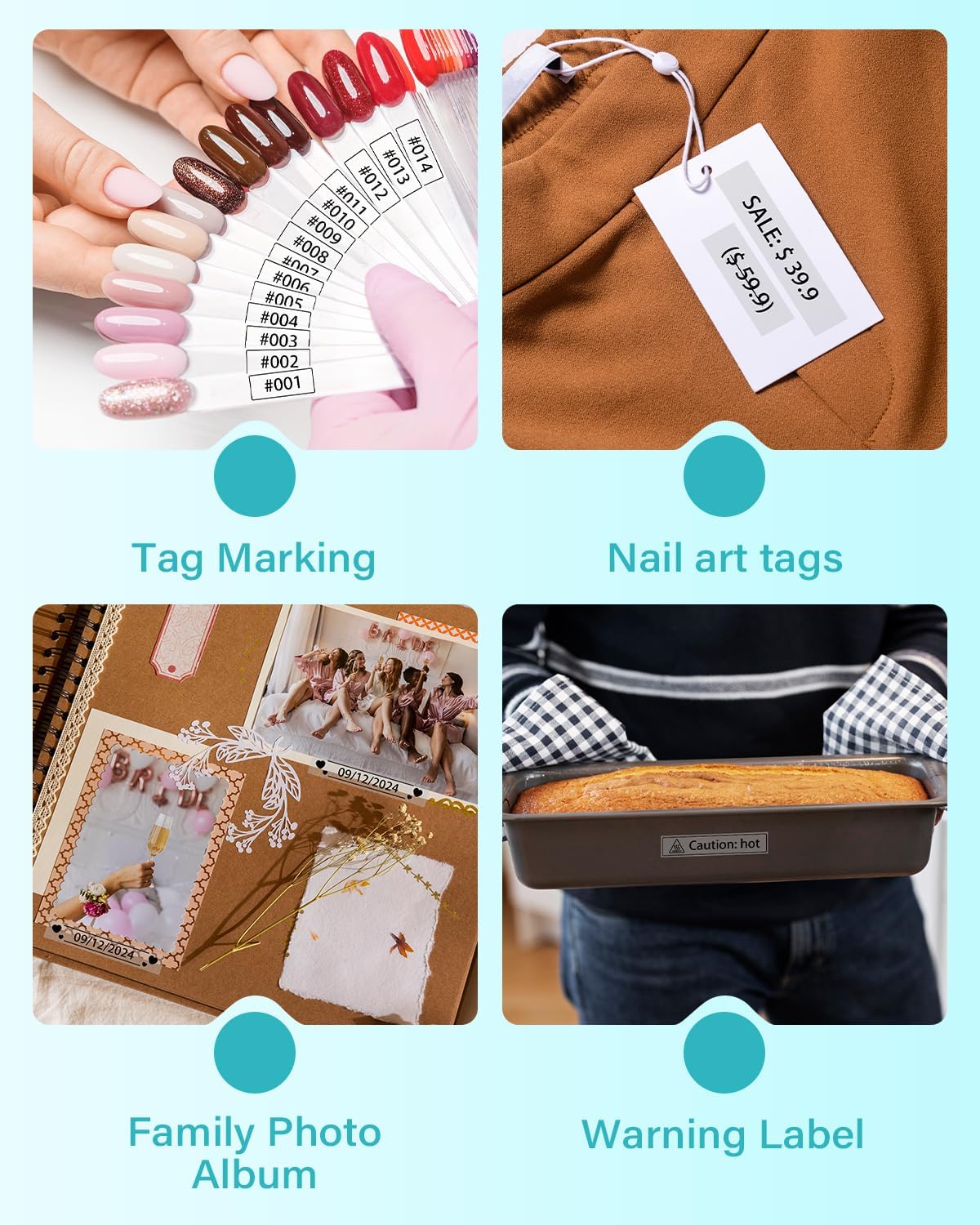 Replace for Brother Label Maker Tape P Touch Label Tape TZe231 | Tze TZ Tape 12mm 0.47 Laminated White 1/2" TZe-231 for Brother Ptouch PT-D200 D210 D220 H110 D410 P710BT 1750 1180, 6-Pack