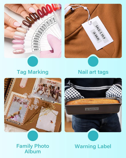 Replace for Brother Label Maker Tape P Touch Label Tape TZe231 | Tze TZ Tape 12mm 0.47 Laminated White 1/2" TZe-231 for Brother Ptouch PT-D200 D210 D220 H110 D410 P710BT 1750 1180, 6-Pack