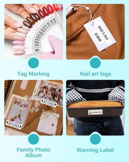 Replace for Brother Label Maker Tape P Touch Label Tape TZe231 | Tze TZ Tape 12mm 0.47 Laminated White 1/2" TZe-231 for Brother Ptouch PT-D200 D210 D220 H110 D410 P710BT 1750 1180, 6-Pack