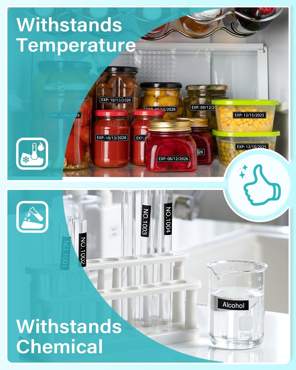 Replace for Brother Label Maker Tape P Touch Label Tape TZe231 | Tze TZ Tape 12mm 0.47 Laminated White 1/2" TZe-231 for Brother Ptouch PT-D200 D210 D220 H110 D410 P710BT 1750 1180, 6-Pack
