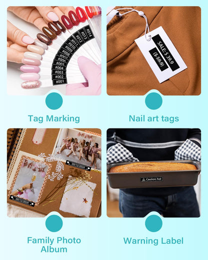 Replace for Brother Label Maker Tape P Touch Label Tape TZe231 | Tze TZ Tape 12mm 0.47 Laminated White 1/2" TZe-231 for Brother Ptouch PT-D200 D210 D220 H110 D410 P710BT 1750 1180, 6-Pack