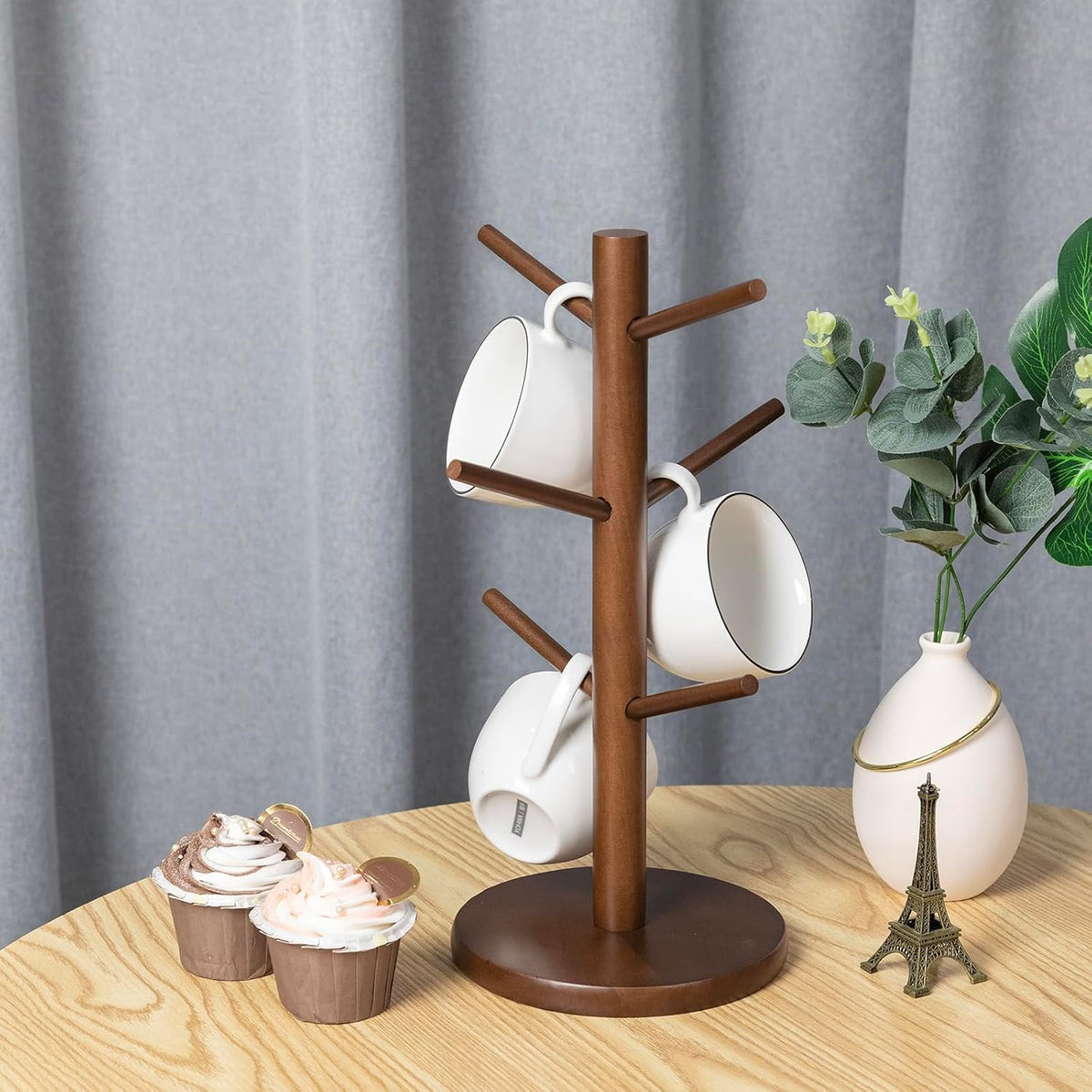 Mug Holder Tree, Coffee Cup Holder with 6 Hooks (Black)