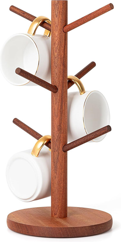 Mug Holder Tree, Coffee Cup Holder with 6 Hooks (Black)