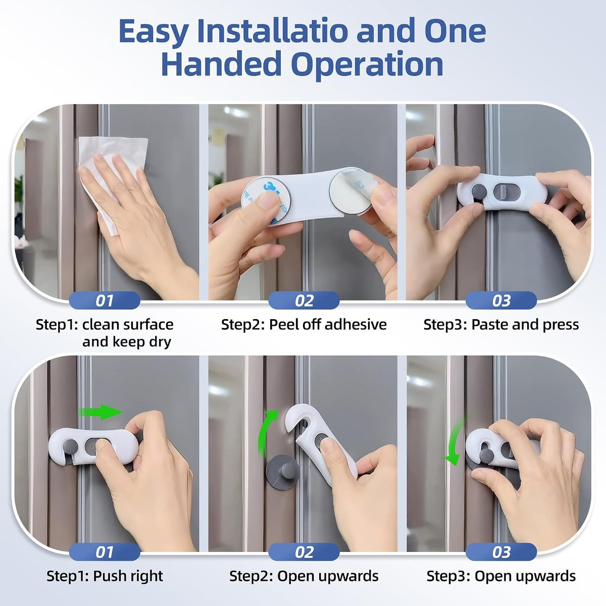 5-Pack Child Proof Refrigerator Lock with 3M Adhesive