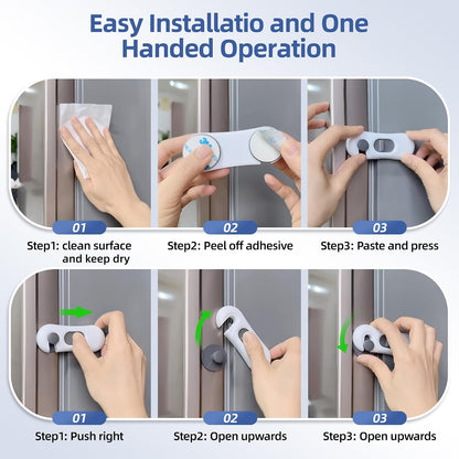 5-Pack Child Proof Refrigerator Lock with 3M Adhesive