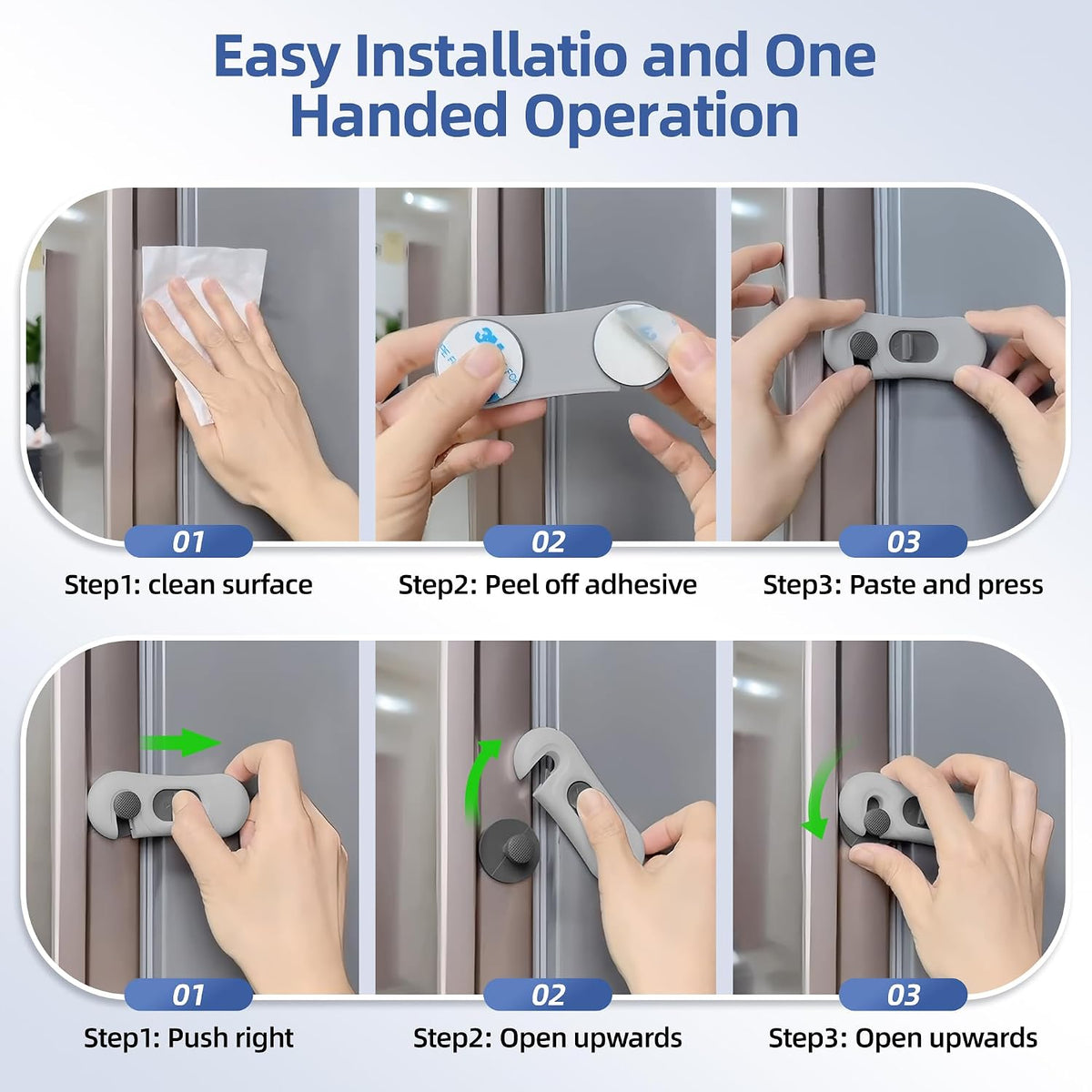 5-Pack Child Proof Refrigerator Lock with 3M Adhesive
