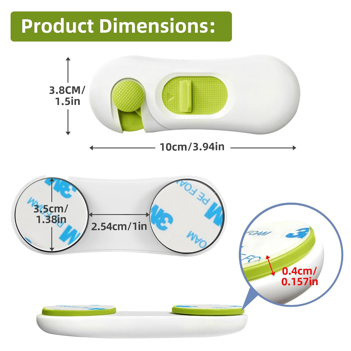 5-Pack Child Proof Refrigerator Lock with 3M Adhesive