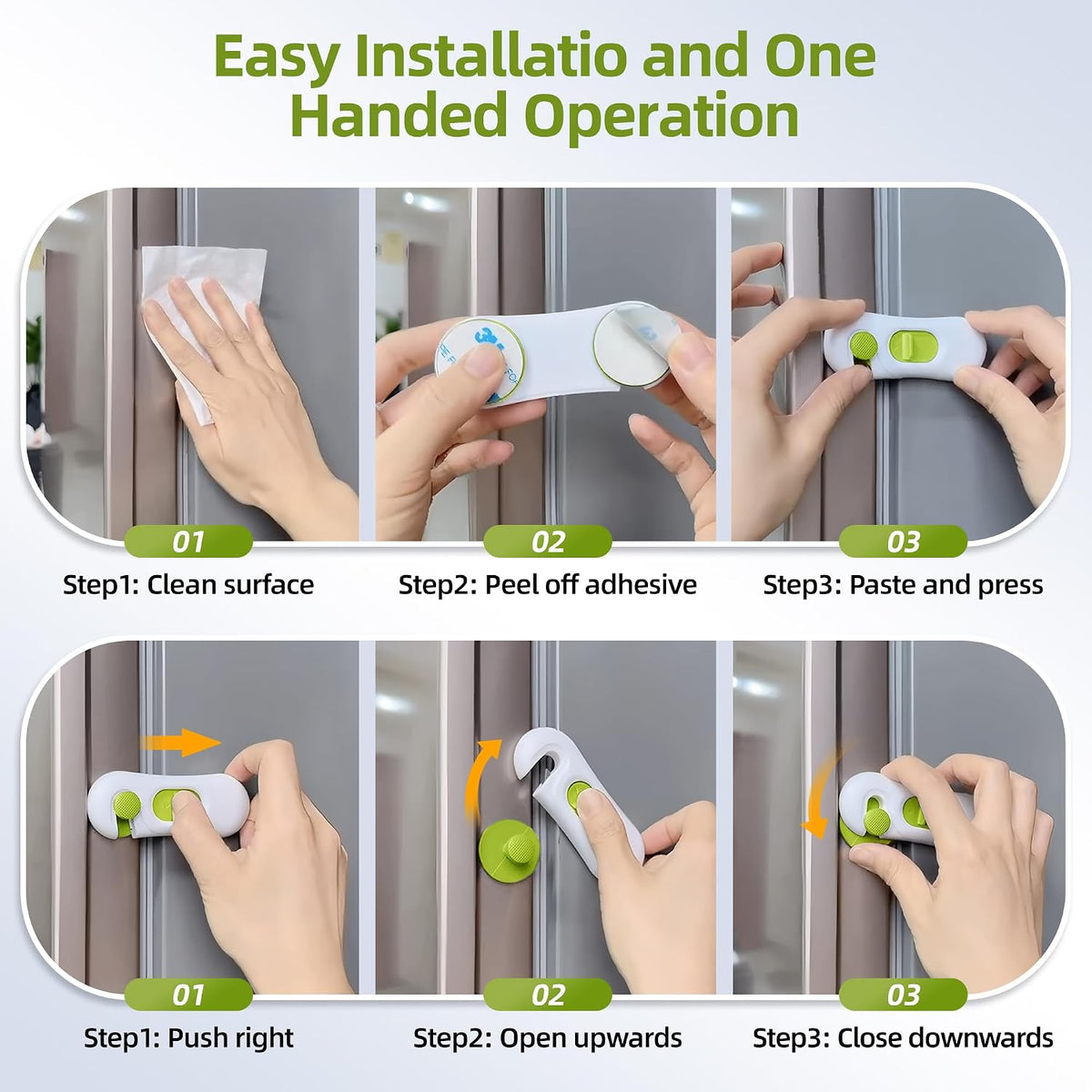 5-Pack Child Proof Refrigerator Lock with 3M Adhesive