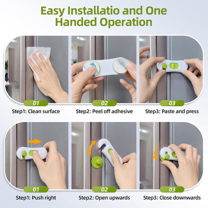 5-Pack Child Proof Refrigerator Lock with 3M Adhesive