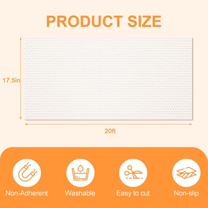 Shelf Liner for Kitchen 12IN x 20FT Cabinet Drawer, Fridge Liner