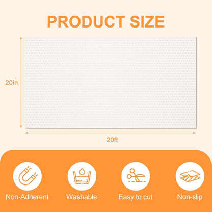 Shelf Liner for Kitchen 12IN x 20FT Cabinet Drawer, Fridge Liner