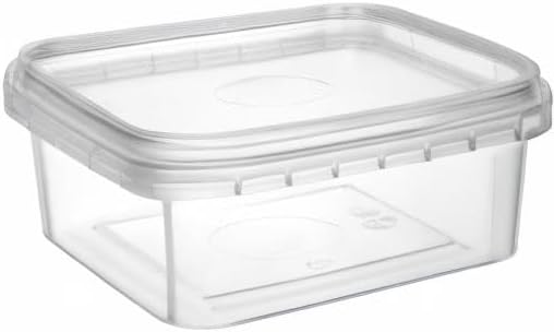 8 oz 20 Pack Square Clear Deli Containers with Lids Disposable BPA Free Square Plastic Food Storage Containers with Lids Airtight for Meal Prep Take Out Kitchen