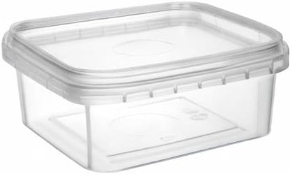 8 oz 20 Pack Square Clear Deli Containers with Lids Disposable BPA Free Square Plastic Food Storage Containers with Lids Airtight for Meal Prep Take Out Kitchen