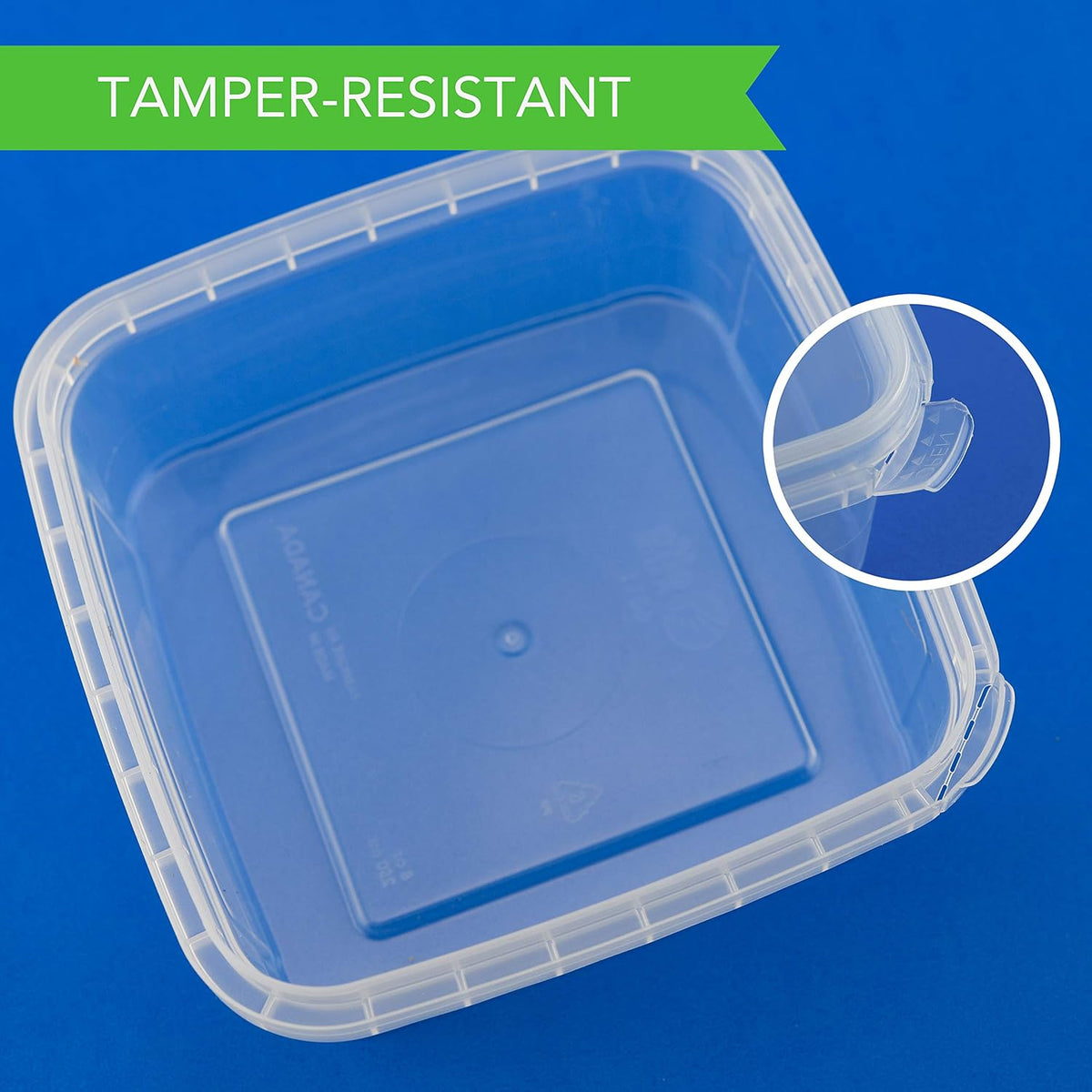 8 oz 20 Pack Square Clear Deli Containers with Lids Disposable BPA Free Square Plastic Food Storage Containers with Lids Airtight for Meal Prep Take Out Kitchen