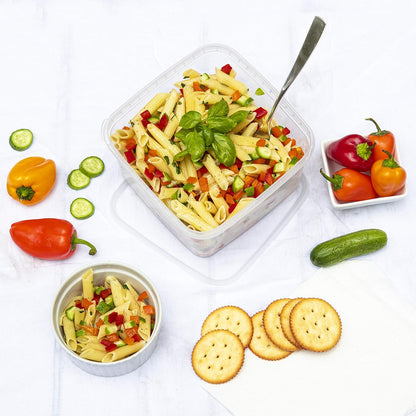 8 oz 20 Pack Square Clear Deli Containers with Lids Disposable BPA Free Square Plastic Food Storage Containers with Lids Airtight for Meal Prep Take Out Kitchen