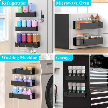 Magnetic Tumbler Organizer, Cup Holder for Fridge, Black | Quality Material, Ideal for Owala, Stanley, Yeti, HydroJug, Easy to Remove